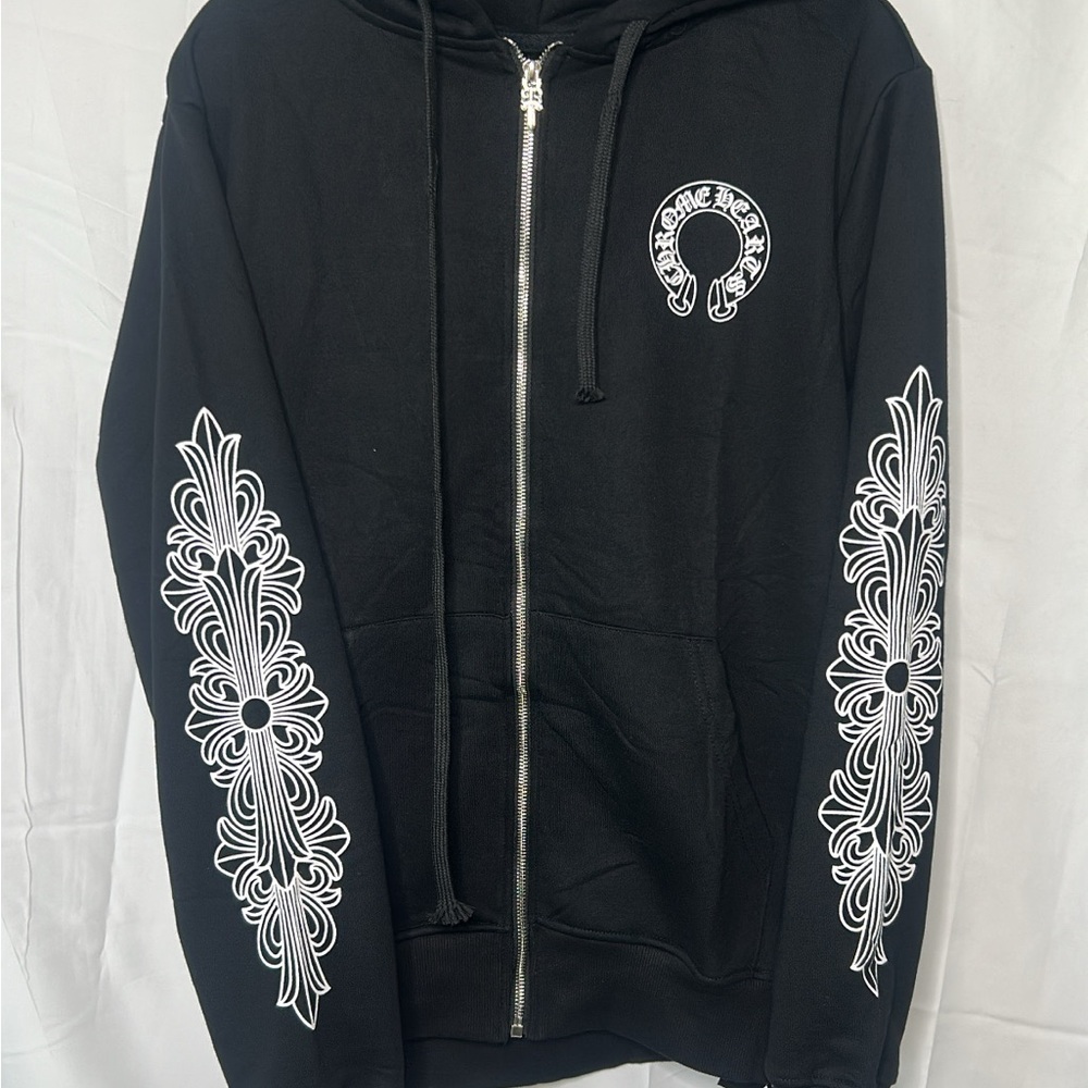 Chrome Hearts Black Zip Up Hoodie Horseshoe